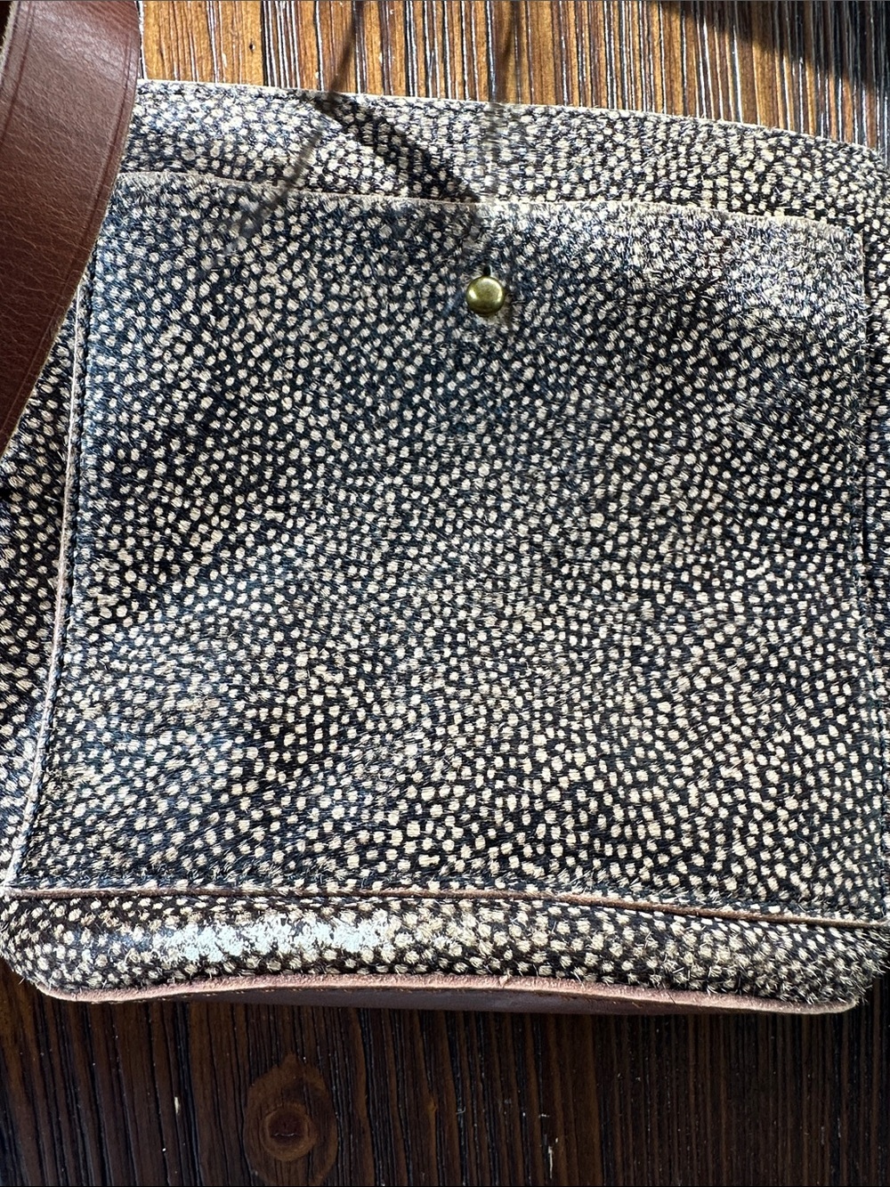 Madewell Black and Brown Speckled Leather Crossbody - Picture 4 of 4